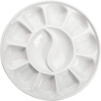 MEEDEN 12-Well Round Porcelain Watercolor Paint Palette by MEEDEN