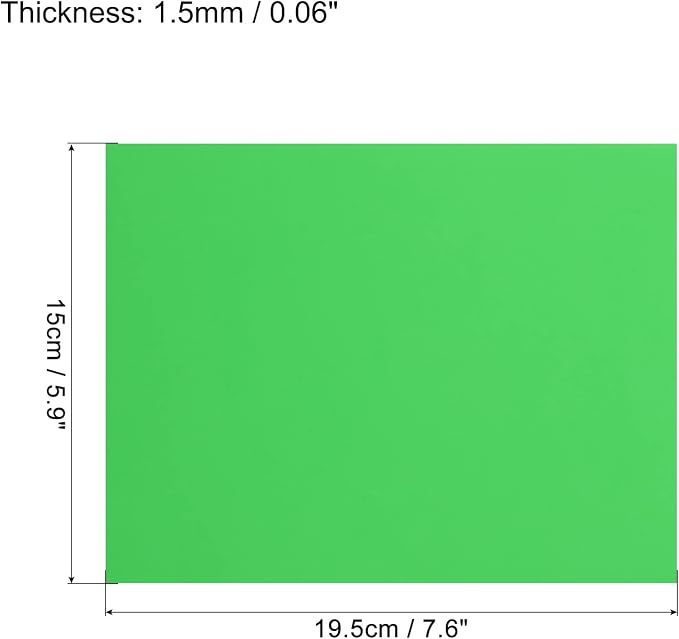 MECCANIXITY EVA Foam Sheets Green 7.6 Inch x 5.9 Inch 2mm Thickness - Image 2