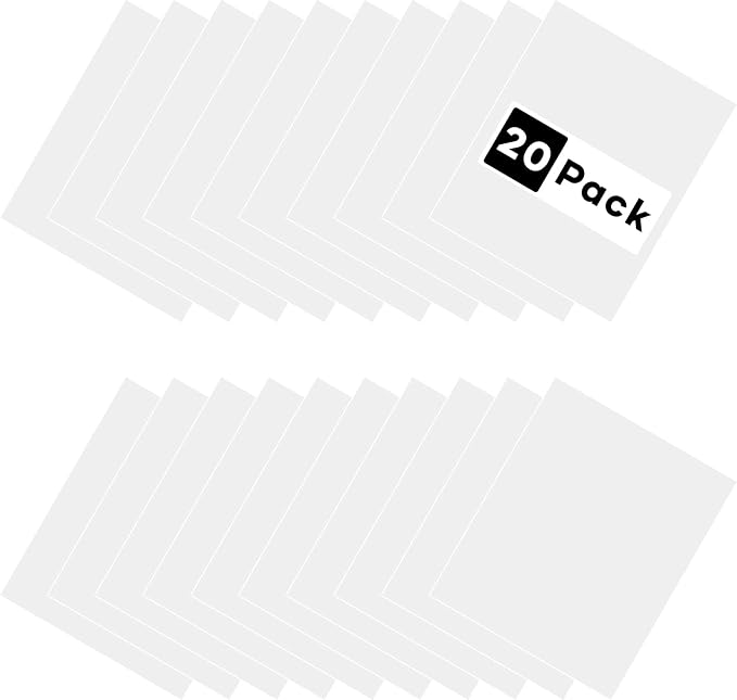 HTVRONT White HTV Heat Transfer Vinyl: 20 Pcs 12" x 10" White Iron on Vinyl | - Image 6