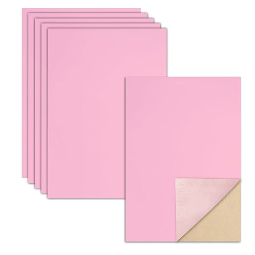 Biaungdo Pink Self Adhesive Felt Sheets, 8 x 12 Inch, Felts Fabric by Biaungdo