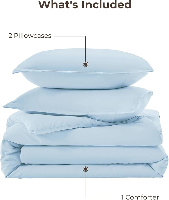 Litanika Twin XL Comforter Set Light Blue, 2 Pieces Extra Long Dorm Bedding Sets - Image 7