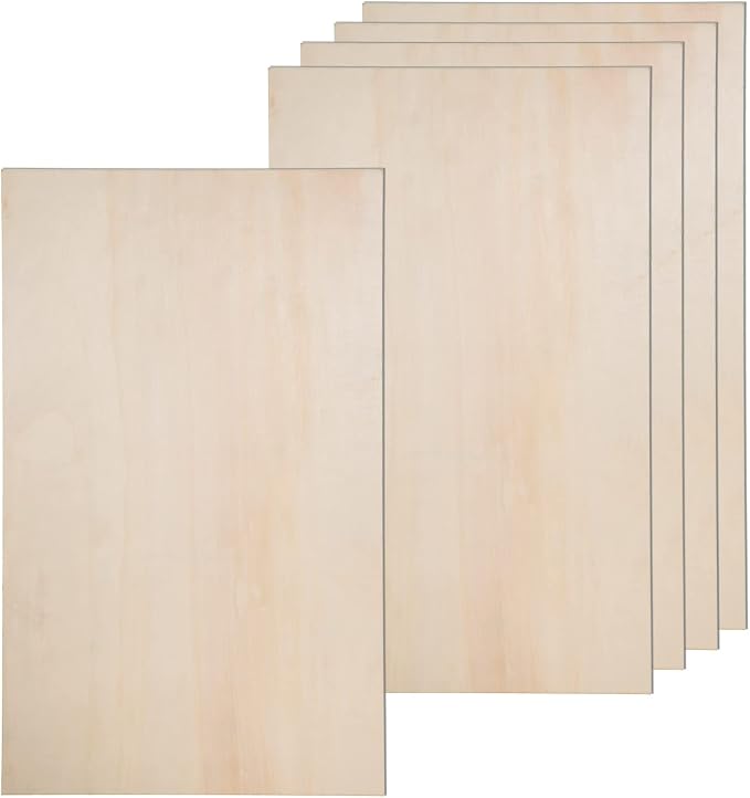24 Pack Basswood Sheets for Crafts 12 x 20 x 1/8 Inch- 3mm Thick Plywood Sheets by AWIZOM