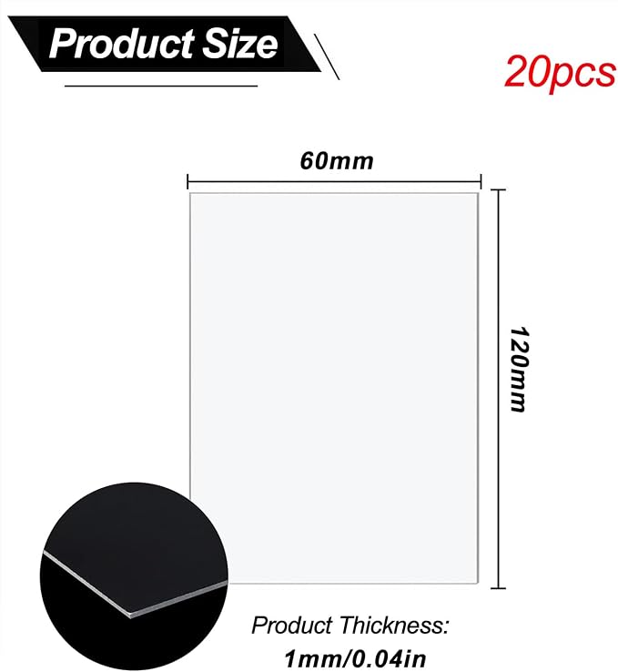 Acrylic Sheets 20PCS Large Quantity Premium Material Lightweigh Transparent - Image 2