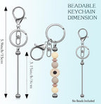 6 Pcs Beadable Keychain Bars Bulk - Image 2