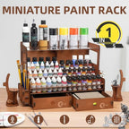 OPHIR Paint Organizer, Wooden 104 Holes Paint Holder - Image 2
