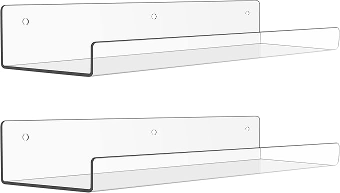 upsimples 2 Pcs 15" Acrylic Shelves by upsimples