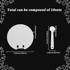 10Pcs Round Hand Fan Blank Plastic Hand Fans Bulk Summer Clear Transparent - Image 2