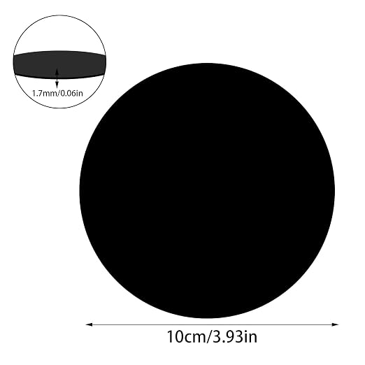 20Pcs Acrylic Plexiglass Sheet, 4 inch Black Acrylic Sheet 0.07" Thick Round - Image 2