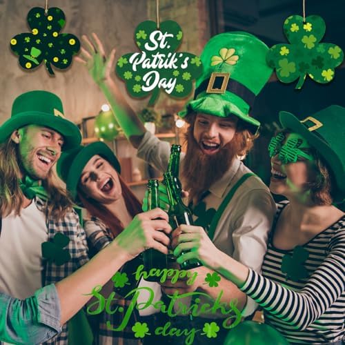 30Pcs St. Patrick's Day Leaves Unfinished Paintable Blank Wooden Festival - Image 4