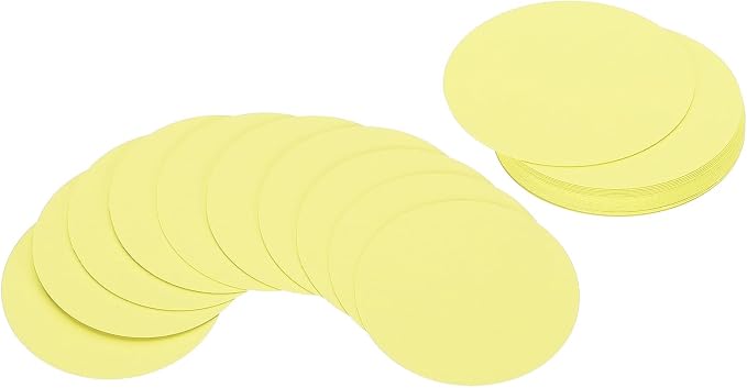 PATIKIL 2inch Circle Card Stock, Light Yellow by PATIKIL