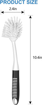 SetSail Dish Brush with Handle, 2 Pack Stiff Bristles Dish Scrubber with - Image 2
