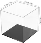 Acrylic Box with Black Base, Simple Self-Assembly Clear Trophy Display Case - Image 7