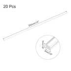 MECCANIXITY 20pcs Acrylic Square Rods 1/8" x 14" Clear Acrylic Dowel Rods - Image 2