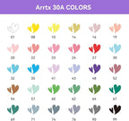 Arrtx Acrylic Markers 30A, Brush Tip Acrylic Paint Pens Markers - Image 4