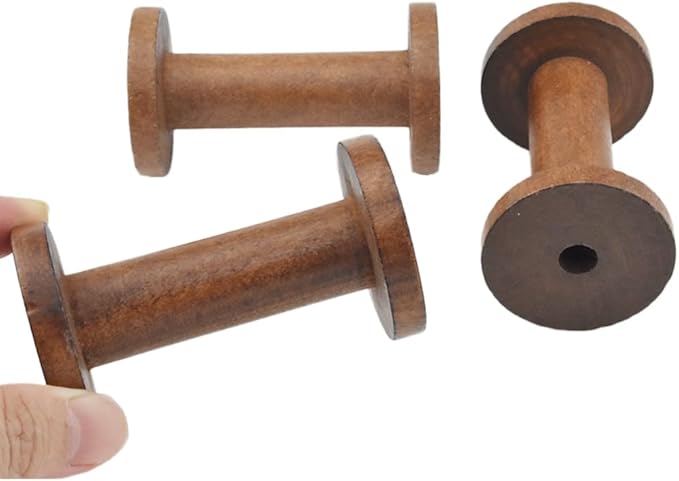 HAHIYO 3.35Inch/8.5cm 3PCs Light Brown Color Wood Spool by Unknown