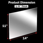 CALPALMY 11x14 Clear Acrylic Sheet Plexiglass 1/8” Thick, Use - Image 2