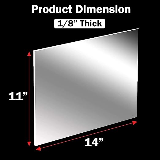 CALPALMY 11x14 Clear Acrylic Sheet Plexiglass 1/8” Thick, Use - Image 2