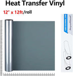 guangyintong Silver Heat Transfer Vinyl HTV Rolls, Glossy Surface HTV Vinyl - Image 2
