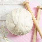 Extra Fine Merino 8oz White Wool roving Best Wool Fiber - Image 5