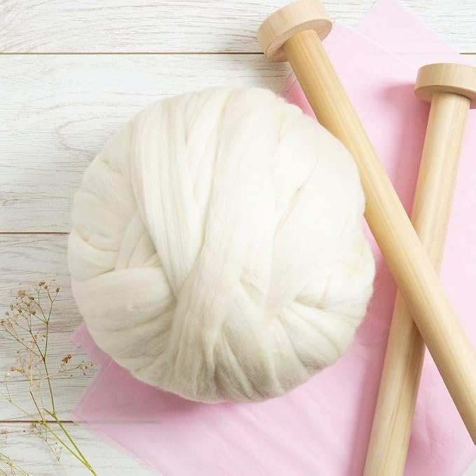 Merino Wool roving, 8 oz. Bulk Wool - Image 2