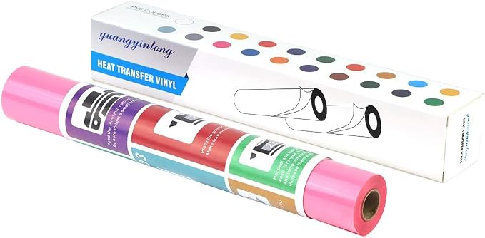 guangyintong Heat Transfer Vinyl Pink HTV Rolls, Matte Surface - Image 7