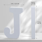 White Wooden Letters 8 Inch for Wall Decor, Large Unfinished Wood Letters for - Image 2