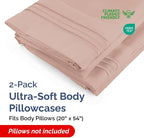 Body Pillowcases Set of 2-20x54 Long Body Pillow Case - Image 2