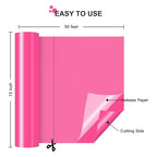 HTVRONT Neon Pink Permanent Vinyl Roll - Image 4