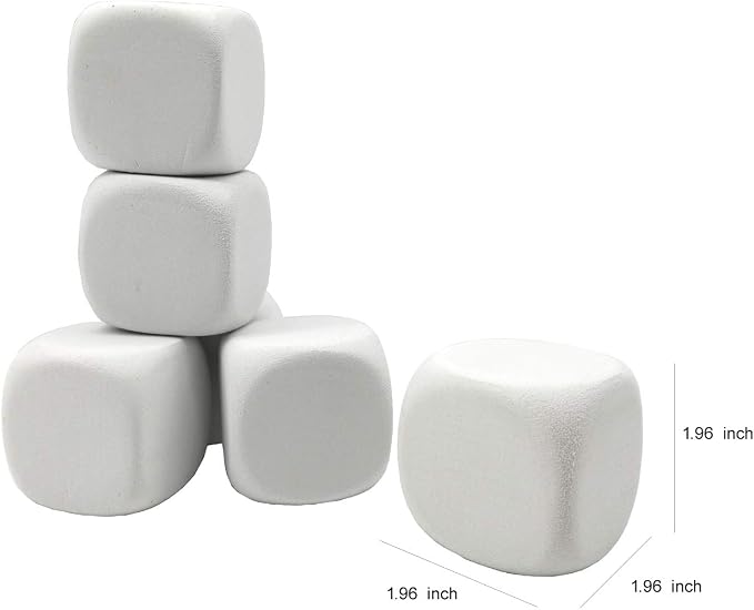 White EVA Foam Dices for Kids Graffiti, Building Blocks, Creative Painting - Image 5