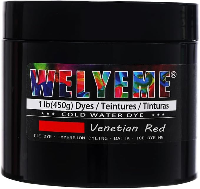 Cold Water Dye Red 1lb, Tie Dye Powder, Fabric Dye Powder by WELYEME