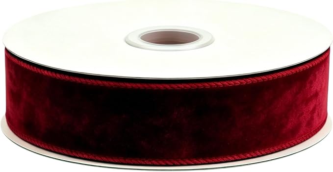 Songye Velvet Ribbon 10 Yards Christmas Velvet Wired Ribbons by Unknown