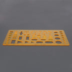 Utoolmart Drafting Templates Geometric Drawing Template Measuring Ruler Yellow - Image 4