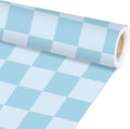 Blue Checkered Bulletin Board Paper Roll Retro Pastel Blue Bulletin Board by Qyeahkj