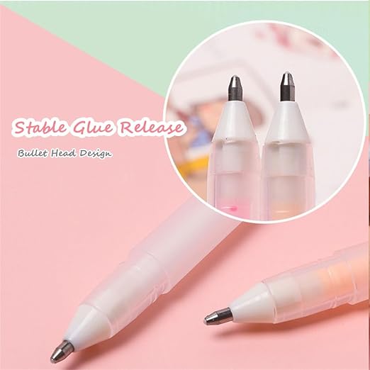 Scrapbook Quick Dry Glue Pen 6PCS Set, Crafting Color Spot Glue Pen Liquid Glue - Image 4