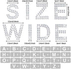 Zonon 136 Pieces Rhinestone Iron-on Letter Large Glitter Bling Alphabet Sticker - Image 2