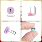 ELANE 100 Pcs Thumb Tacks for Wall Hangings, Flat Thumb Tacks and Push Pins - Image 2