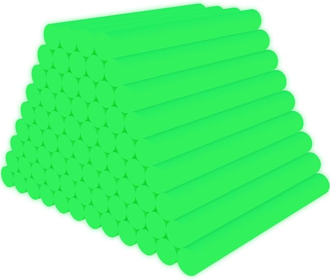 72 Pack 0.43x4 Glow in the Dark Glue Sticks, Hot Melt Glue Sticks Crafting DIY by ENPOINT