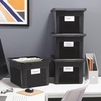 STAPLES File Box Plastic File Box Snap, Letter/Legal Size - Image 4