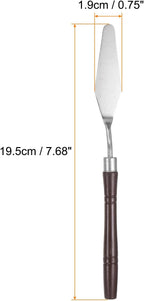 HARFINGTON 8pcs Palette Knife Painting Tool 7.68" Pointed Stainless Steel Blade - Image 2