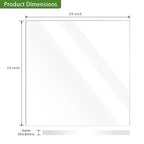 Lesnlok 24 x 24 Frosted Acrylic Sheet 1/4 inch Thick 6mm 1 Piece Bouble Sided - Image 2