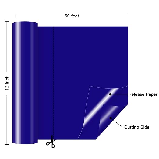 HTVRONT Royal Blue Permanent Vinyl Roll - Image 4