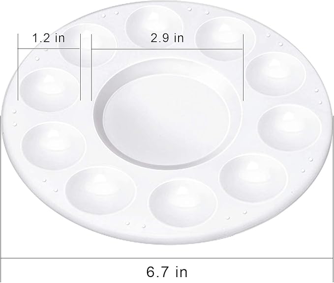 8pcs Paint Tray Palettes, Plastic White Palettes - Image 5