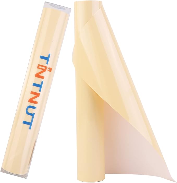 Tintnut Light Yellow Heat Transfer Vinyl, 10inx6ft Iron on Vinyl | Neutral boho by Tintnut