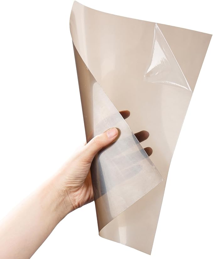 10-Pack A4 Colored PVC Flexible Plastic Sheets, 0.3mm Brown Transparent Film by GreatValueGreaterQuality