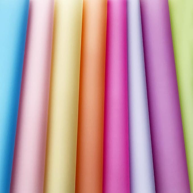 XHT 8 Pcs Candy Color Jelly Vinyl, Matte Solid Color Waterproof Transluscent - Image 4