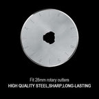 HEADLEY TOOLS 28mm Rotary Cutter Blades 10 Pack Fits Olfa, Replacement Rotary - Image 2