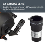 Celestron Accessory Kit with Five 1.25" Plossl Eyepieces, 2x Barlow and Filter - Image 3