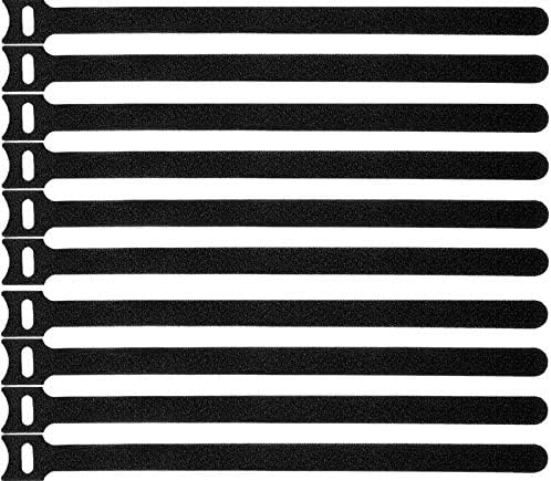 50 Pcs Reusable Fastening Cable Ties, Microfiber Cloth 12 Inch Hook and Loop - Image 2
