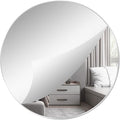 12'' Round Wall Mirror Tiles Self Adhesive Circle Mirror by DARENYI