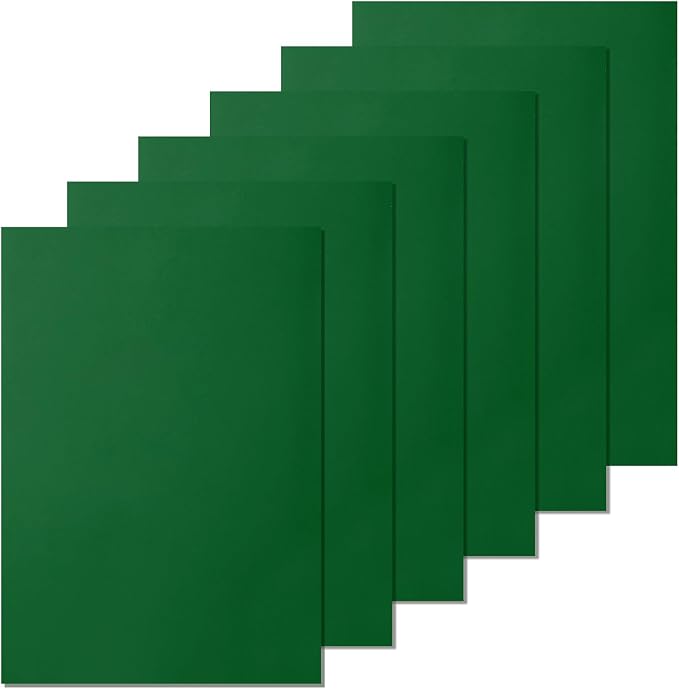 Biaungdo 6 Pcs 8 x 12 Inch Felt Fabric Sheets, Dark Green Square Felt Sheet | - Image 7